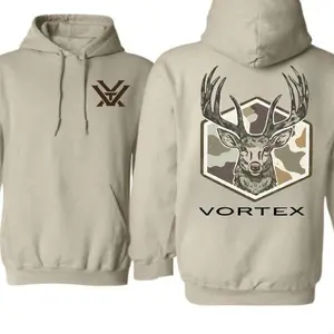 Vortex Deer Hoodie – Camo Buck Head Graphic Hunting Sweatshirt, Outdoor Wildlife Pullover for Hunters & Nature Lovers
