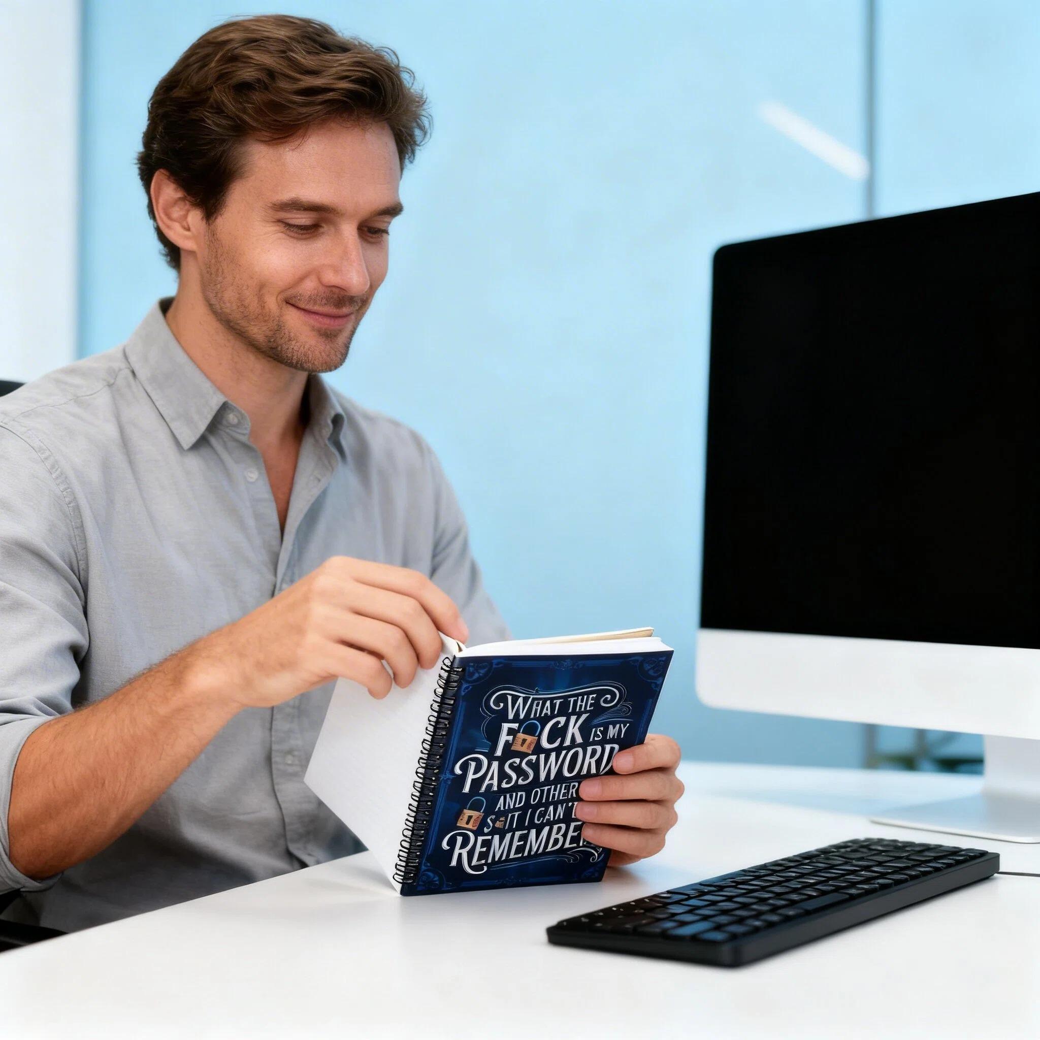 Password Notebook, Minimalist Advanced Address &Password Manager with Website Login Quick Access,Username & Password Storage Log Book for Home OfficeInternet Computer Use, Ideal Holiday Gift Workbook