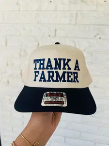 'Thank A Farmer' Embroidered Trucker Hat