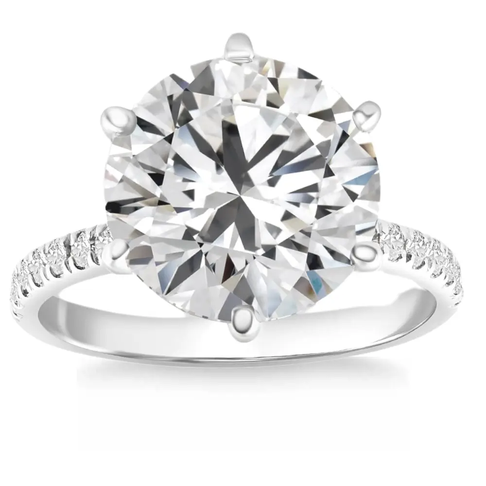 Certified 2.33Ct Diamond Engagement Ring 14k White Gold Lab Grown Certified 2.33Ct Diamond Engagement Ring 14k White Gold Lab Grown