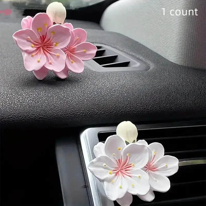 Flower Shaped Car Air Outlet Decoration, Car Air Vent Ornament, Car Interior Decoration Accessories for Women & Men