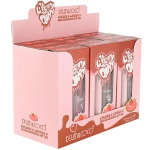 Delineador, Lápiz labial y Aceite Labial para Decoloración Kevin & Coco - Venta al por Mayor Display 12 Sets (KC1503)