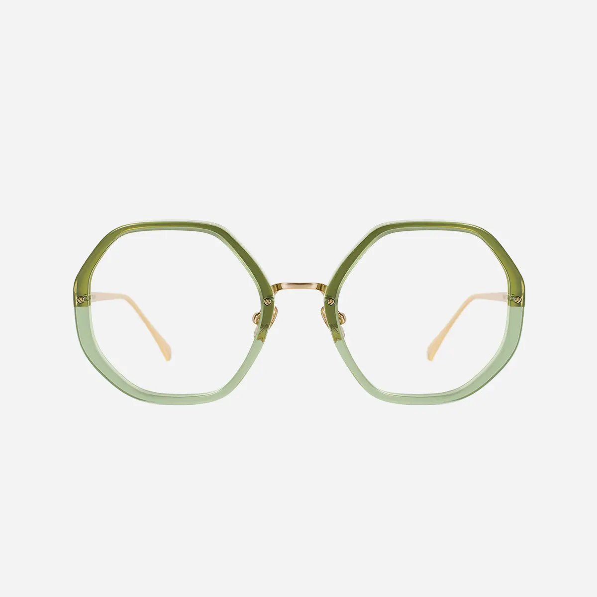 「TIJN-Classic-Tica」Metal & TR90 Glasses for Women Funky Geometric Shape with Ultra-chic Metal Arms Eyeglasses