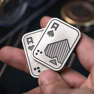 Vintage Poker Magnetic Pusher Single Hand Operation Edc Fingertip Toy, Stress Relief Magnet Click Sound, Portable Desktop Relaxation Tool, Desk Fidget, Stress Relief Fidgeting