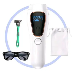 S3 IPL Hair Removal Machine – Dual Mode Professional Laser Device for Women & Men with Skin Sensor & Cooling System with Glasses + Razor, US Power Adapter