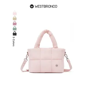 WESTBRONCO Puffy Mini Crossbody Bag Waterproof Tote Purse for Women's Spring Trendy Fashion Handbag Casual Cute Style Everday City Bag for Girl TikTokShopStockUp
