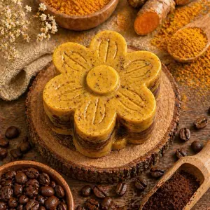 Turmeric Coffee Soap Bar Handmade Brightening & Exfoliating Natural Soap for Radiant Skin Care