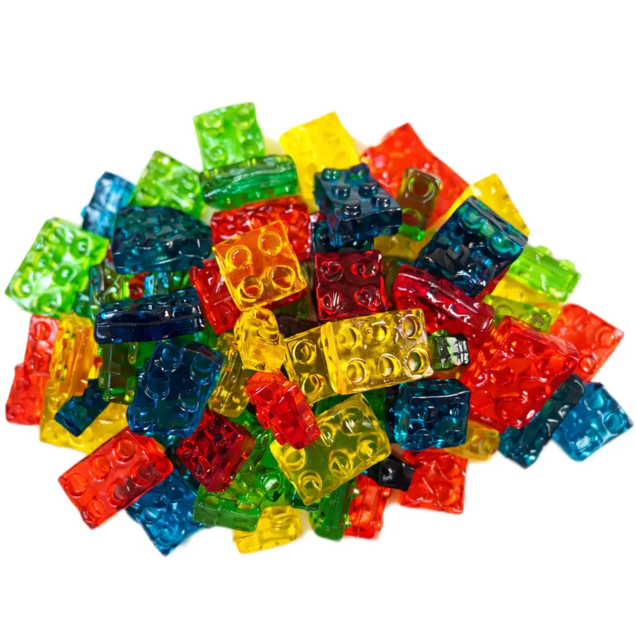 1 lb Vibrant Fruit-Flavor Construction Building Blocks, Stackable Party Treats for Events