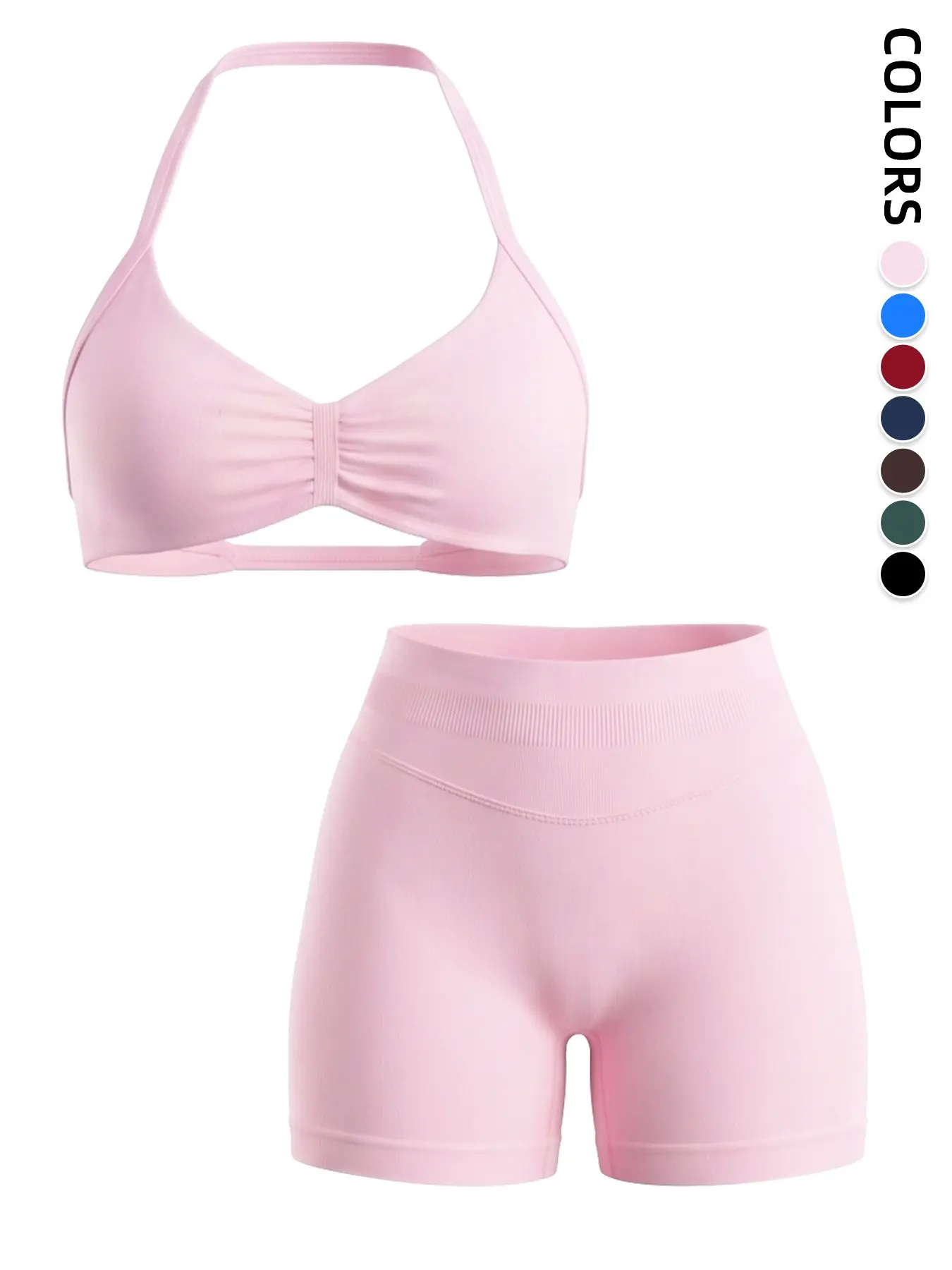 Women's Comfortable Versatile Sports Bra & Shapewear Shorts, Lightweight Seamless Design, Ideal for Workout and Daily Wear, Sporty Bra Set
