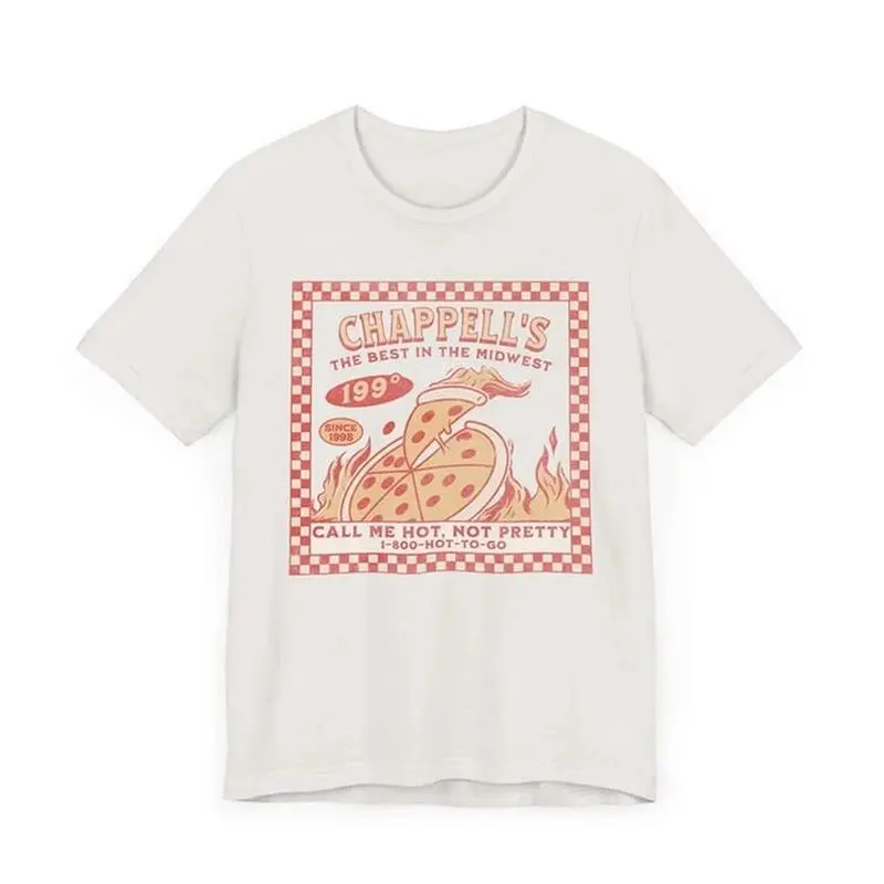 Chappell Roan HOT TO GO! Retro Pizza T-Shirts, Cotton Short Sleeve Shirt, Gift Shirt for Men and Women Unisex Classic Crewneck