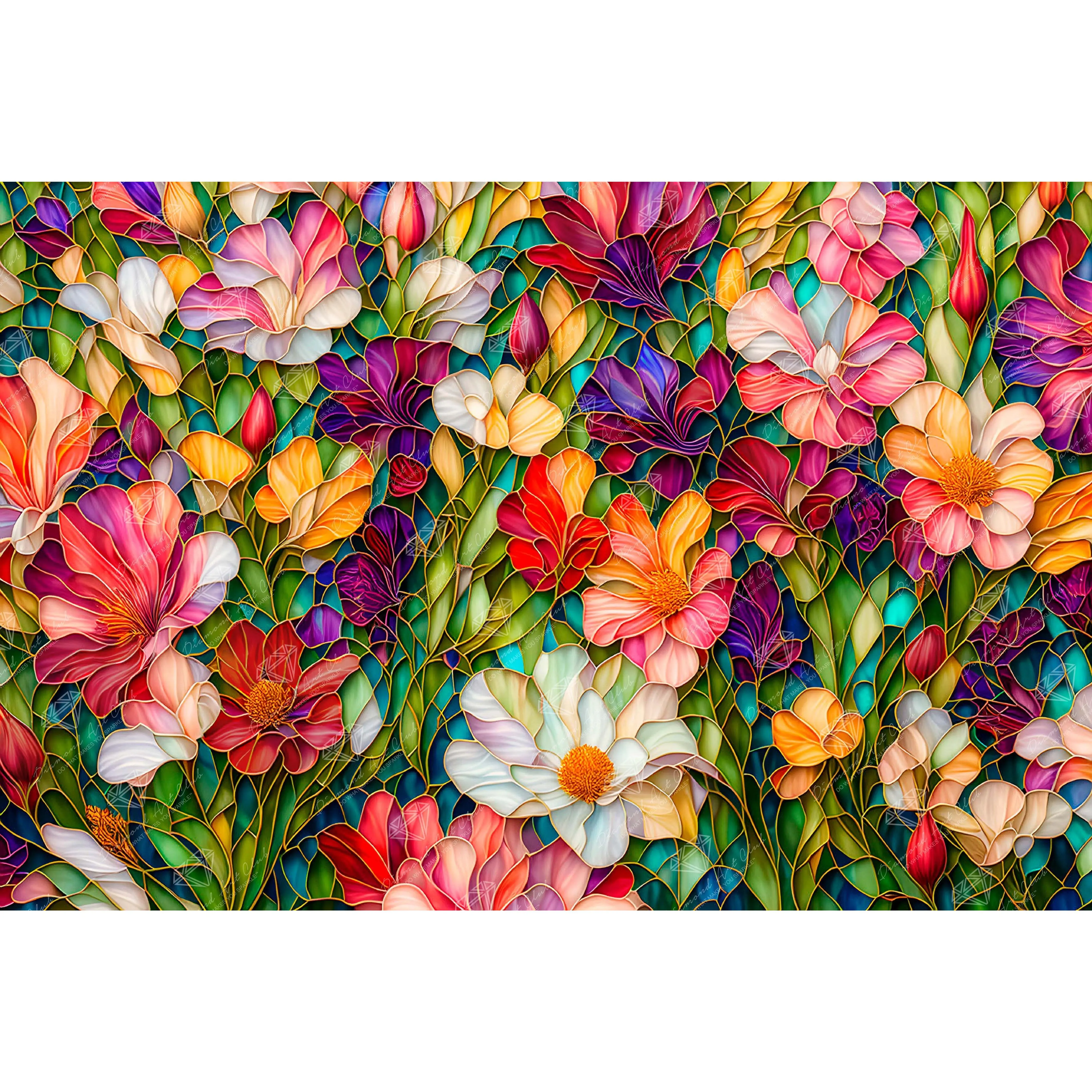 Diamond Art Club® Stained Glass Flower Garden Diamond Painting Kit