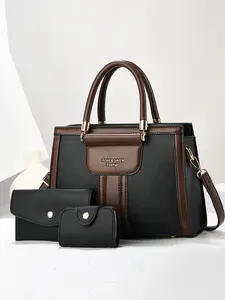 Fashion Three-Piece Set Vintage Crossbody Bag, Multifunctional Large Capacity Shoulder Bag, Stylish Design, New Women's Handbag