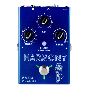 FLAMMA FV04 Vocal Harmony Pedal Vocal Effects Processor Stompbox Voice Mic Harmonizer with Reverb 12 Pitches with 11 Different Harmony Modes All-In-One for Singer and Guirist Singing Recording