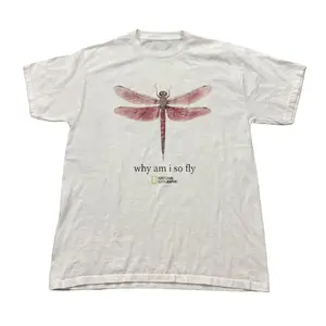Gildan Men's and Women's T-shirt, Vintage National Geographic Dragonfly Graphic White T-Shirt, Animal tee, Y2k Unisex Graphic Tees Gothic Grunge Emo Scene Amity Affliction Style Clothes Menswear Womenswear Streetwear