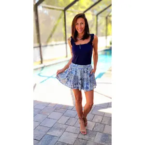 Ruffled Patchwork Shorts