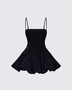 Hadley Black Bubble Mini Dress