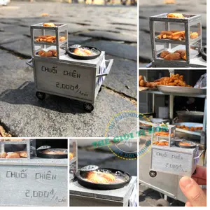 Fried Banana Delight Street Cart DIY Kit Mô Hình Sài Gòn Thu Nhỏ-Xe Chuối Chiên