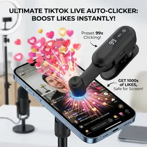 Wriless Auto Clicker for iPhone Android Phone Tapper for Tiktok Built-in Battery Screen Auto Tapper for Tiktok Live,Game,Likes & Reward Tasks Rechargeable