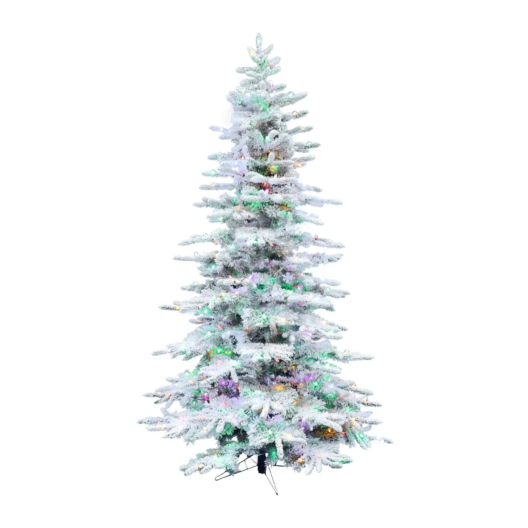 Fraser Hill Farm 9-Ft. Flocked Pine Valley Christmas Tree