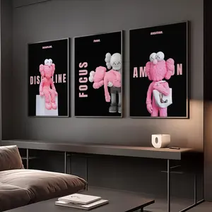 Black Pink Hypebeast Wall Art, Urban Home Décor