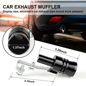 Universal Turbo Sound Pipe Whistle Muffler Sounder Simulator Tailpipe Noise Sound Enhancer Compatible with Truck, Motorcycle, Cars, Dirt Bike and Scooter car decorationEverlanelnspired17