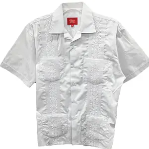 Men's Short Sleeve Cuban Guayabera Shirt Size S-5XL