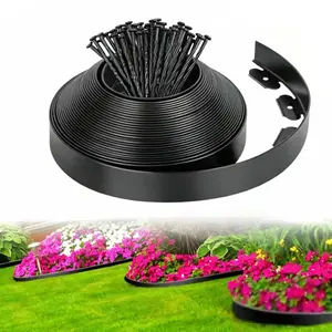 1 piece of new L-shaped Grass & Stone Isolation Belt, Thickened Plastic Tree Ring, Soil Retaining Board, Greening Lawn Root Barrier, Root Blocking Strip, Edge Closing Strip