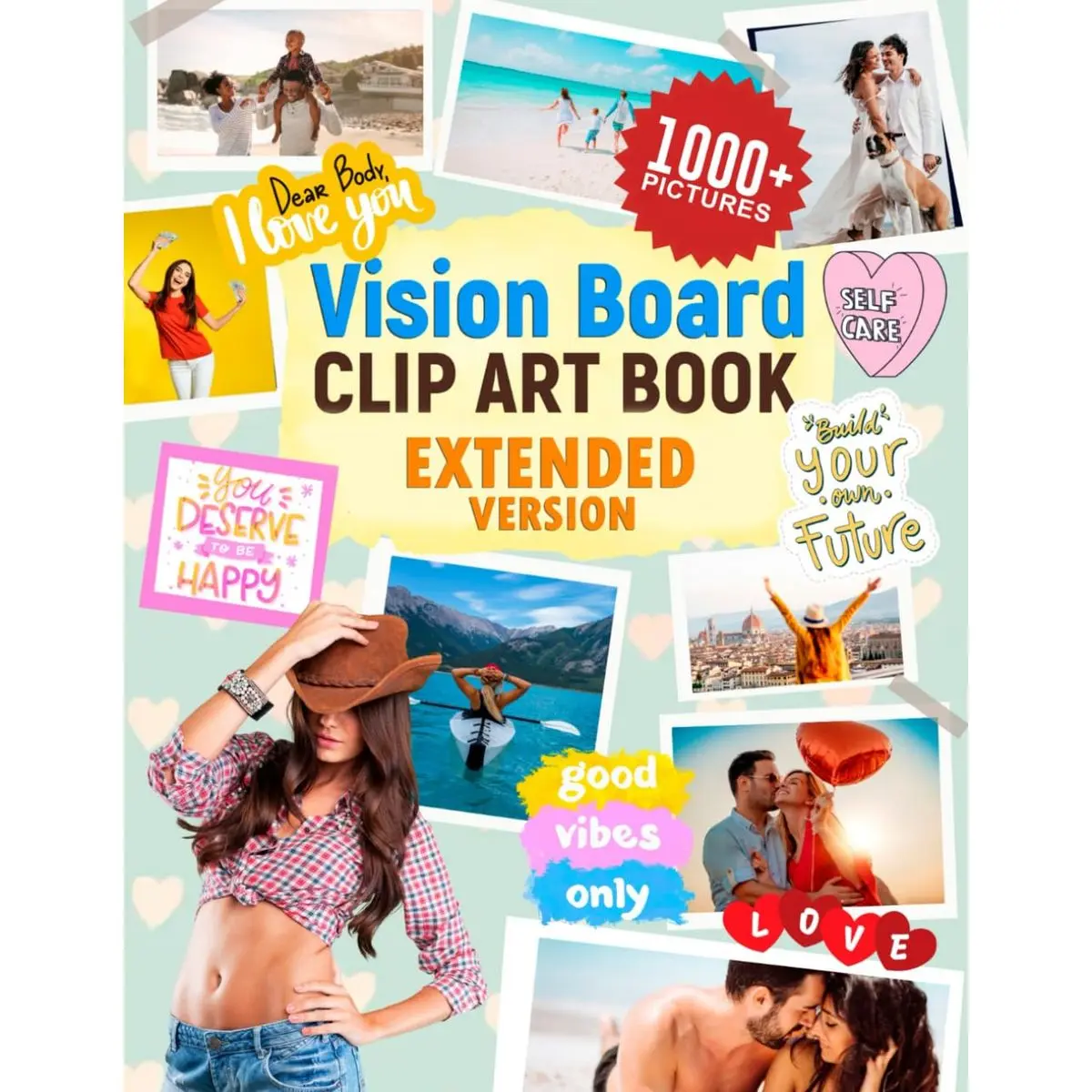Vision board clip art book: Vision Board Supplies 1000+ Pictures, Quotes, and Affirmations. Vision Board Magazines for women and men Paperback – August 15, 2023