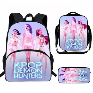 2026 K-POP Witch Hunters KPop Demon Hunters Schoolbag Three-piece Set daypack chest bag