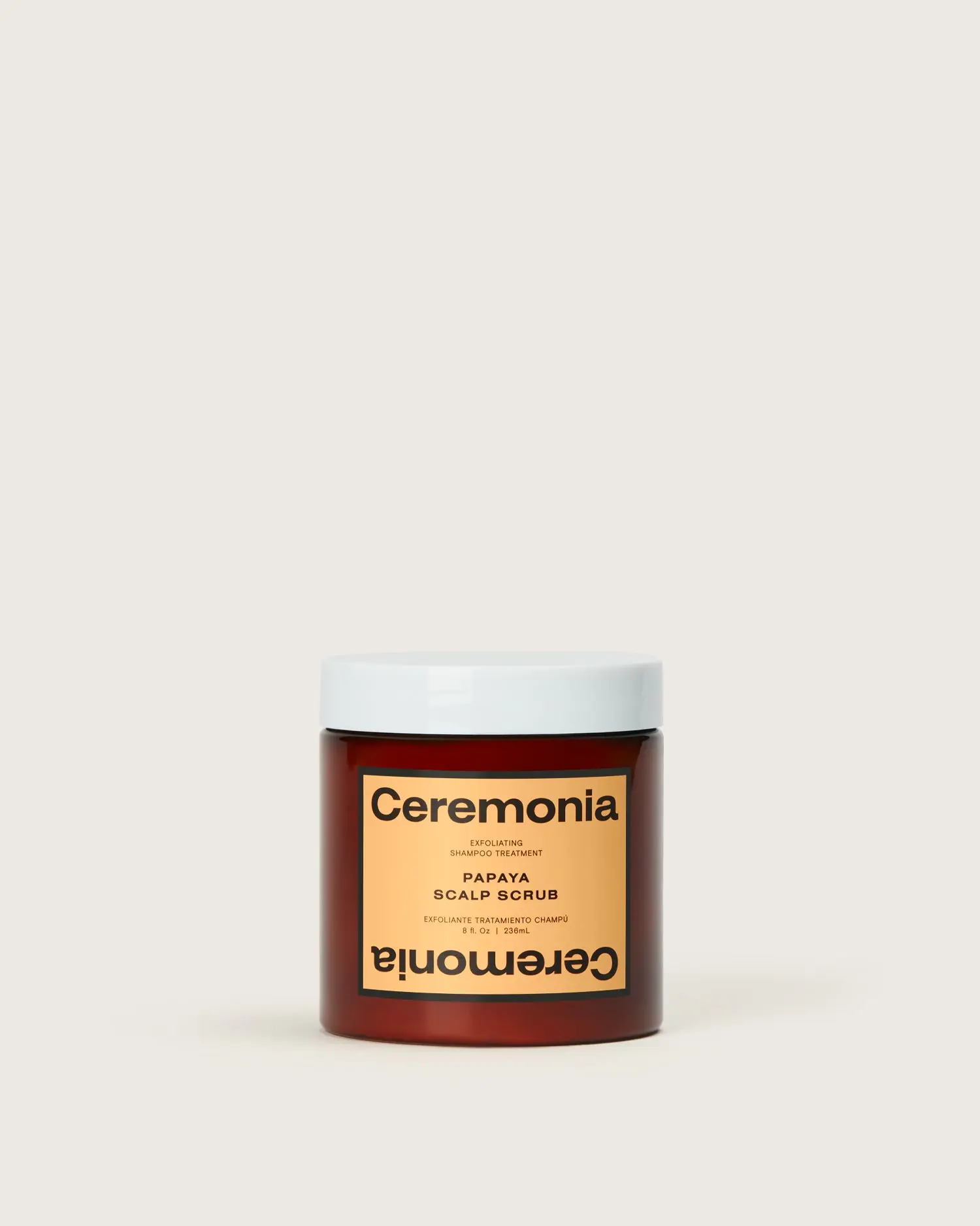 Ceremonia Papaya Scalp Scrub - Detox Scalp Scrub Shampoo for Buildup, Flakes + Healthy Hair