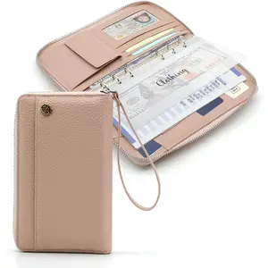 A6 Binder  Envelope System Wallet,  Saving Budget Planner Notebook, 6 Rings Refillable Compact  Stuffing Binder, RFID Zipper Planner with  Cover