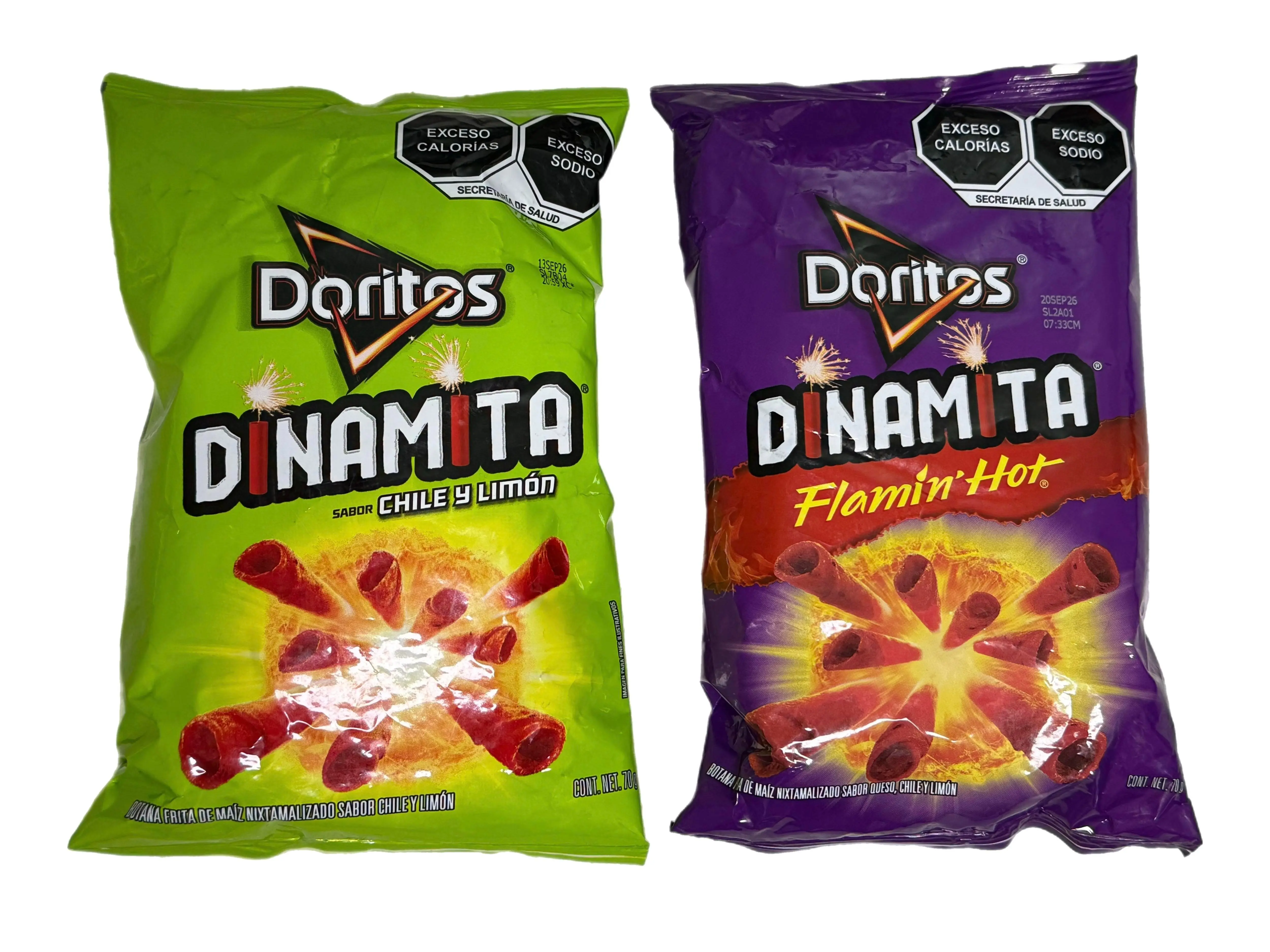 Doritos Dinamita Sabor Chile y Limón o Flamin' Hot – Mexican Fried Corn Snacks – Pick Your Flavor – 70 g (2.47 oz)
