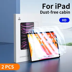 Bilolly HD Tempered Glass Screen Protector for iPad / iPad Pro / iPad Air Series 9.7 / 10.2 / 10.5 / 10.9 / 11 / 12.9 / 13 Inch with 1 Auto Alignment Tool Kit 9H Scratch-Resistant Bubble Free Easy to Install 2-Pack Protective Cover Accessories Tablet