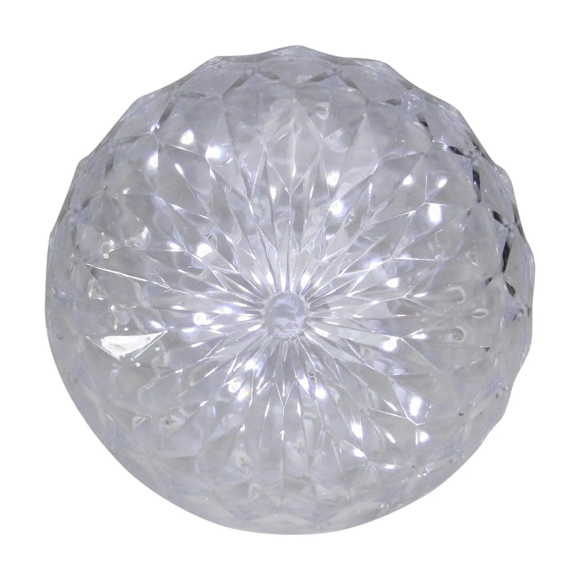 Northlight 6" Clear LED Hanging Christmas Crystal Sphere