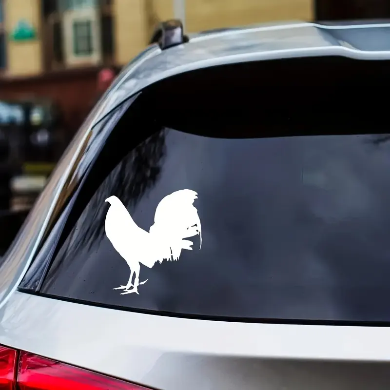 1PC Minimalist Personalized Logo Sticker, Sticker For Cars, Car Decorative Sticker, Truck car decal, Truck Decals, Stick on carry bags or zodiac cultural items, this rooster decor has a plain casual vibe, can be used as a decoration