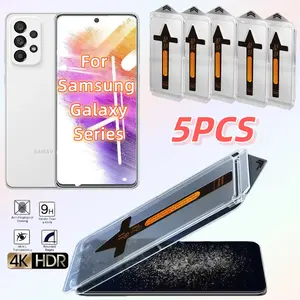 5-Pack Samsung Galaxy S25/s24/s23/s22 Ultra/plus Protective Screen Protector, HD Tempered Glass Film, Supports Ultrasonic Fingerprint Unlock, Easy Install, Accessories