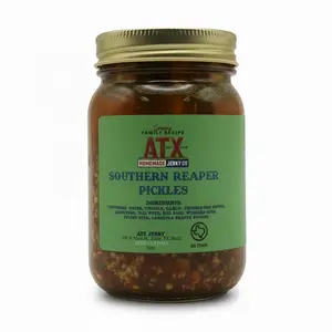 Southern Reaper Pickles (Carolina Reaper + Habanero) – Extra Hot Garlic Dill Pickle Spears, 16oz