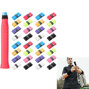 24 Packs Colorful Anti-Slip Grip Tapes, Super Absorbent Quick-Drying Feel Tennis Grips Overgrip, All-Season PU Material Badminton Grip Tape for Squash Rackets & Bicycle/Fishing Rods