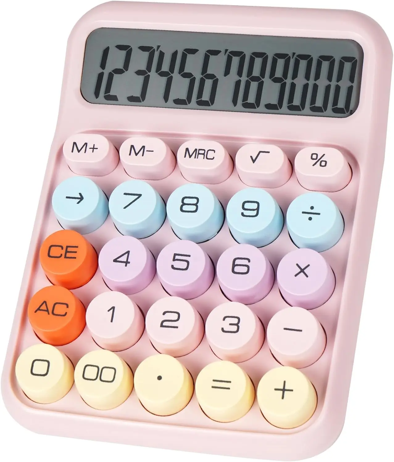 12-Bit LCD Screen Desktop Calculator - 4-Inch Display, ABS Plastic, 12-Bit Large Buttons, Auto-Off Function, Easy-to-Use, for Home, Office & Teachers, TikTok Trend Dopamine Style Computer Accessory