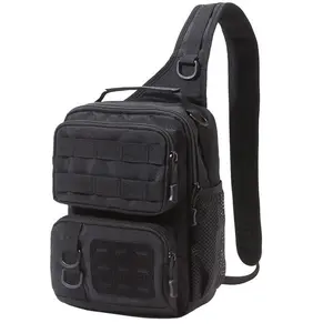 Outdoor Sports Backpack, Multi-pocket Zipper Chest Bag, Large Capacity Shoulder Bag for Travel, Cycling, Hiking, Camping