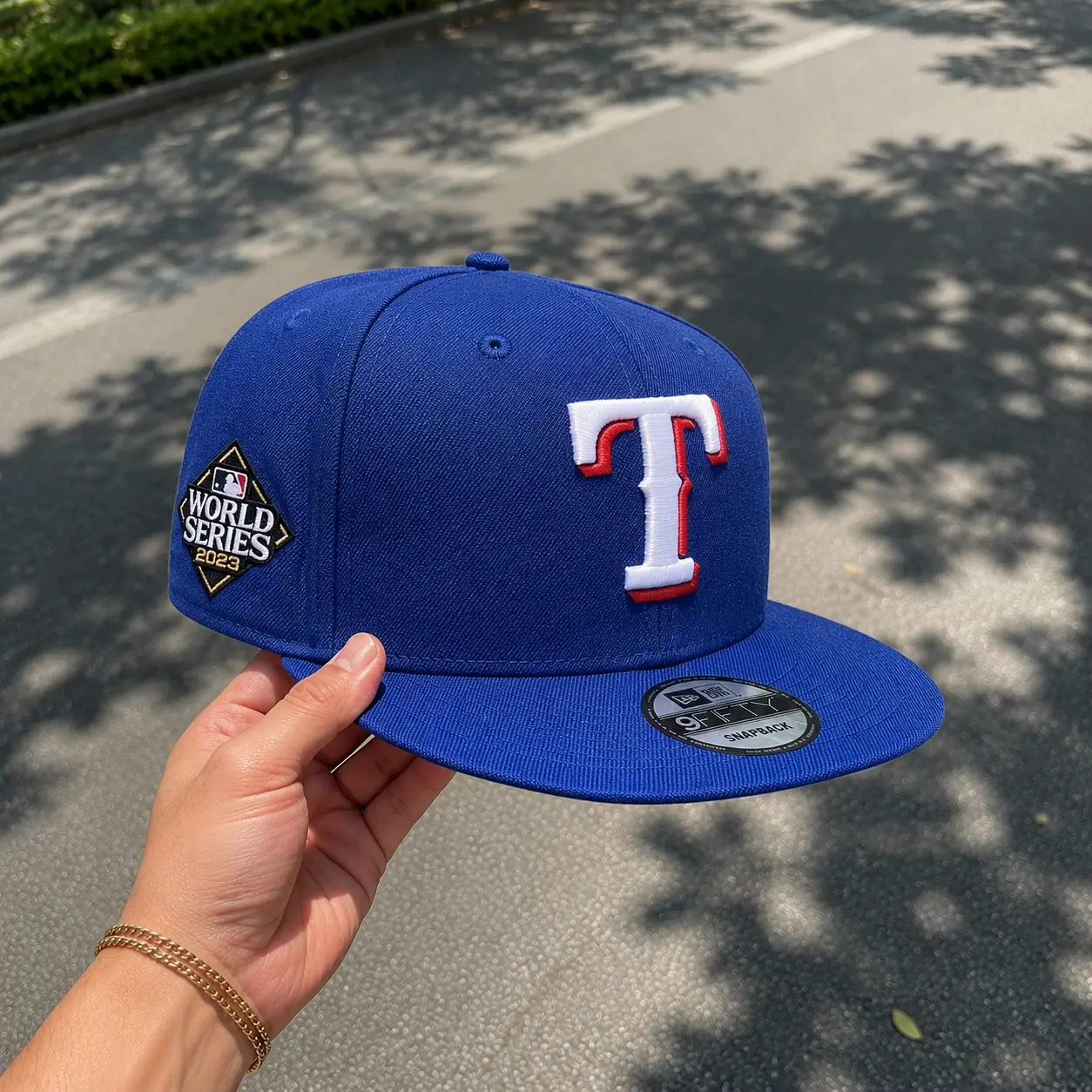 New Era Texas Rangers Royal 59FIFTY Fitted Baseball Cap – 2023 World Series Patch