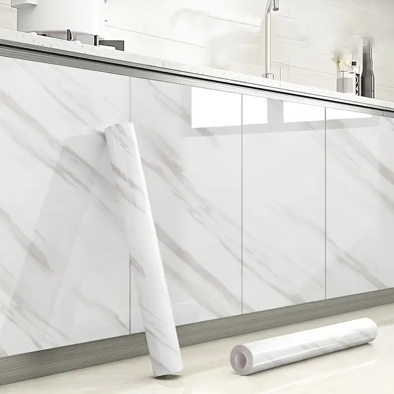 One roll[23.62*393.70 in]1 roll of self-adhesive marble peel off wallpaper - waterproof, detachable vinyl contact paper, suitable for kitchen, bathroom, countertop, and furniture renovation