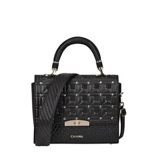 Cuadra DU407 Black Stingray Embroidery & Crystal Bag