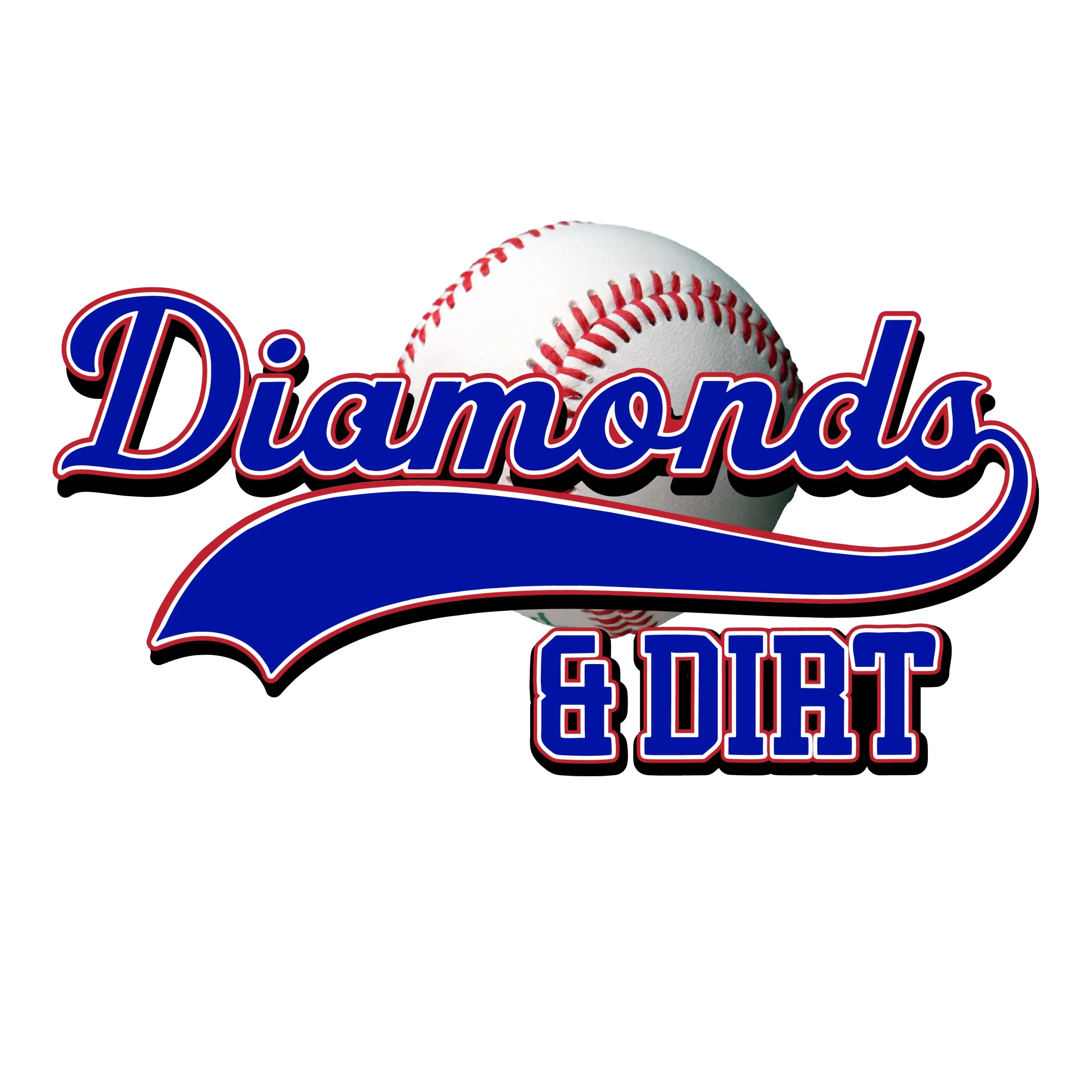 Diamonds & Dirt Baseball-Softball Vinyl Stickers - Classic Logo, Gloss Finish Office Stationery, Easy-Apply Decoration for Cars, Laptops, Windows, 3-Year Long-Lasting Customize Gear Accessory for Sports Fans