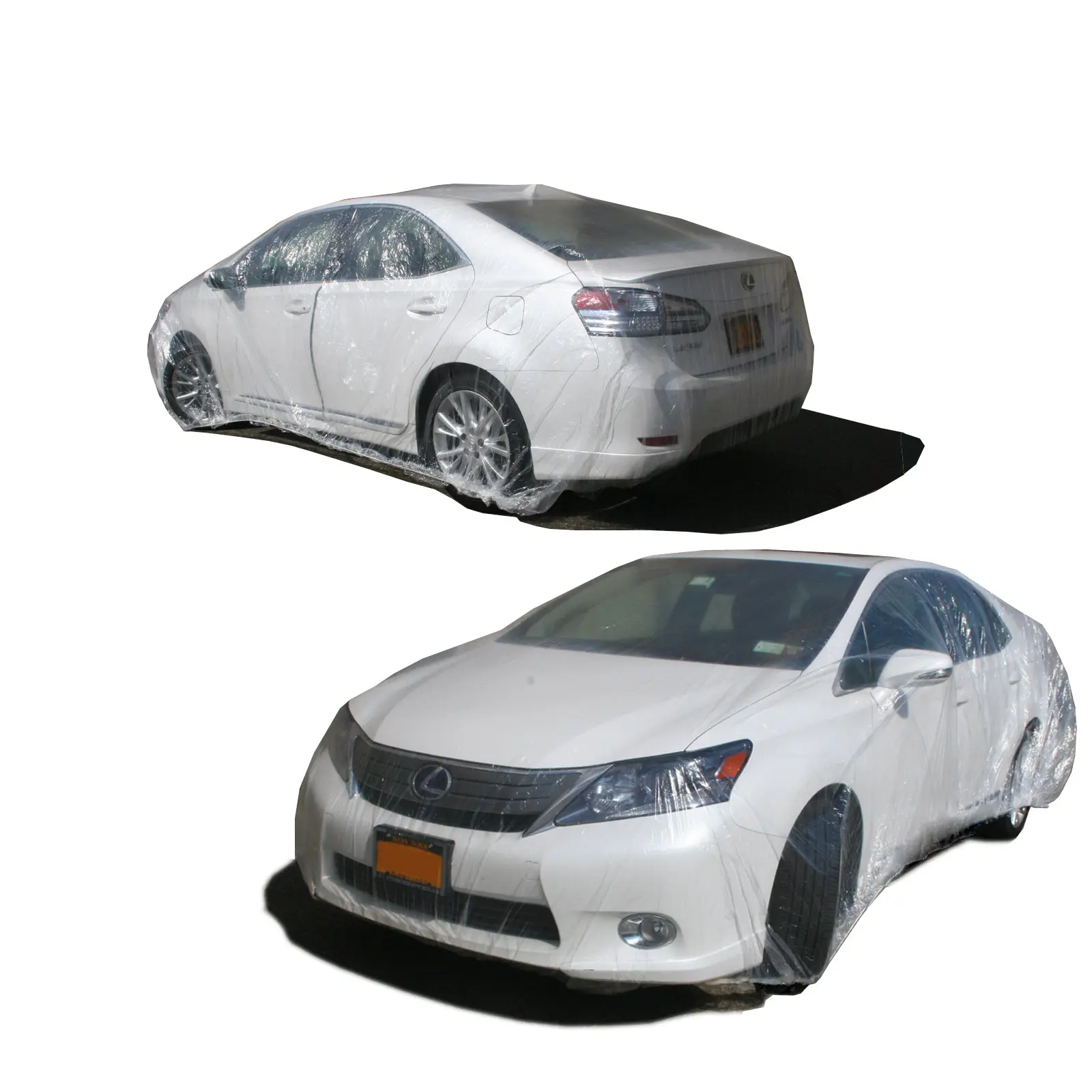 SAVVYCRAFT Universal Plastic Disposable Auto Vehicle Car Cover ( 5 Pieces) Sedan, SUV, Van, Truck Protection.