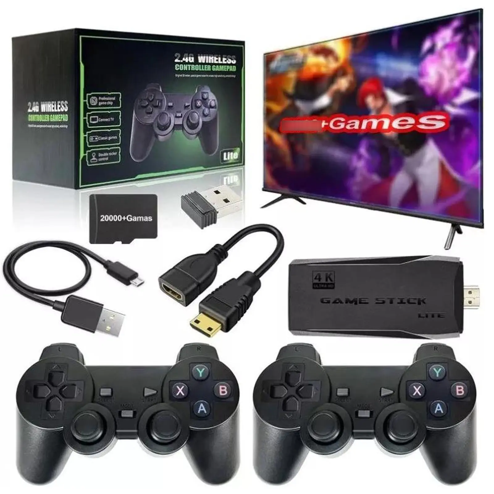 Wireless Retro Game Console 4K HDMI Output Plug and Play Built-in More than 100 Games Gift for Him