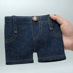 Pocket Pants Mini Jeans Wallet, Funny Folding Card Holder with Card Slots for Women, Portable Retro Pants Style Wallets for Cards Keys or Cash