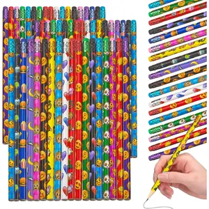 Emoticon No 2 Pencils for Kids - 72 Pack Bulk Kids Pencils #2 with Erasers - Assorted Smiley Birthday Party Favors, Classroom Prizes, Goody Bag Stuffers, Teacher's Educational Supplies teacher  pens