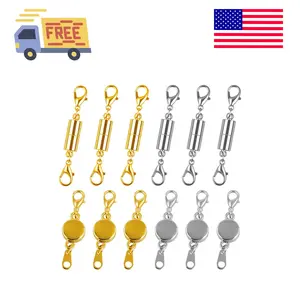 12 Pcs Magnetic Necklace Clasps and Closures, Magnetic Clasps