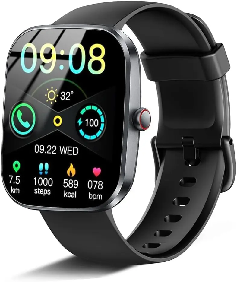 Smart Watch(Answer/Make Call), 1.91" TFT HD Smartwatch for Men Women with 30 Days Standby, 24/7 Sleep Monitor & Heart Rate/Pedometer/IP68 Waterproof/110+ Sport Modes, Fitness Activity for Android iOS